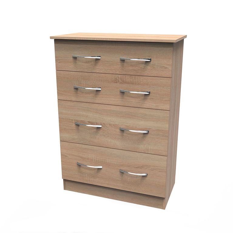 Avon Chest - 4 Drawer - Deep - Oak