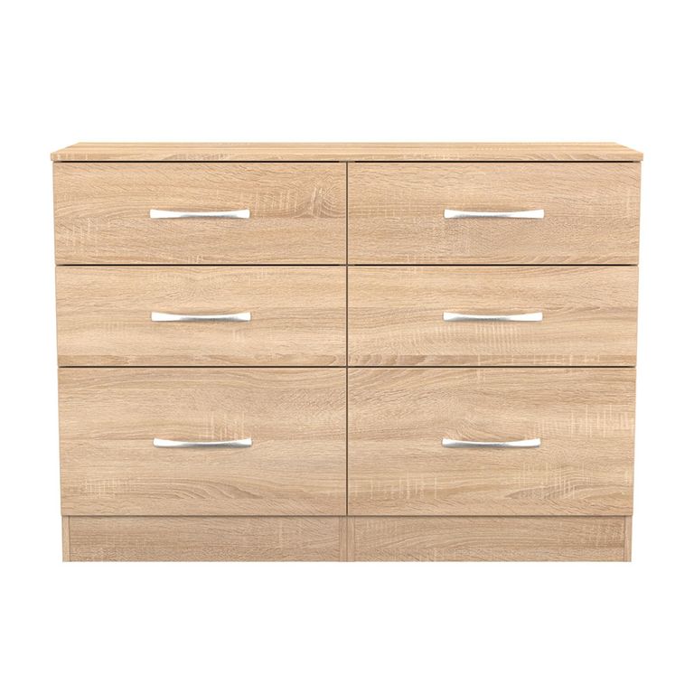 Avon Chest - 6 Drawer - Midi - Oak