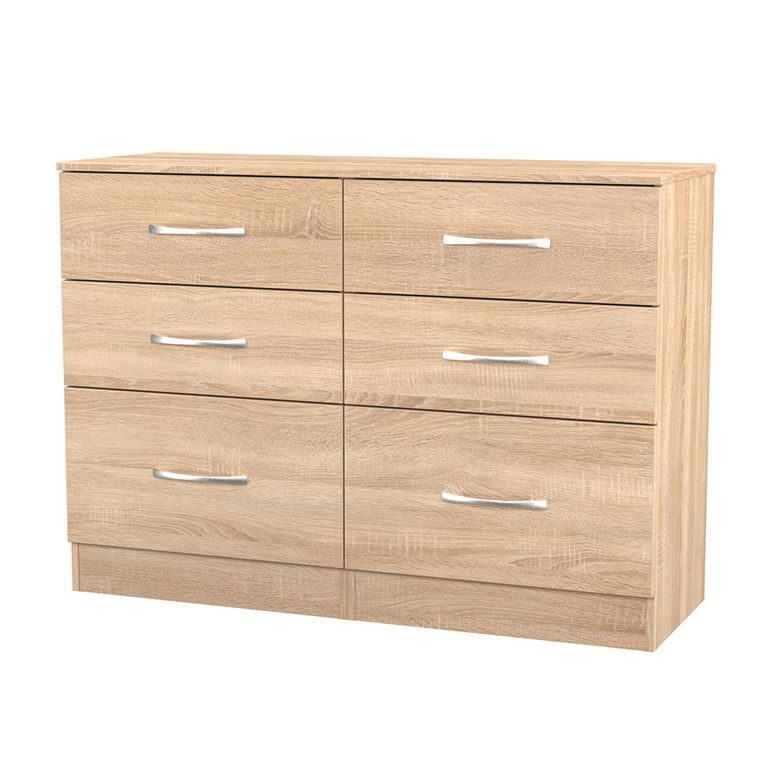 Avon Chest - 6 Drawer - Midi - Oak