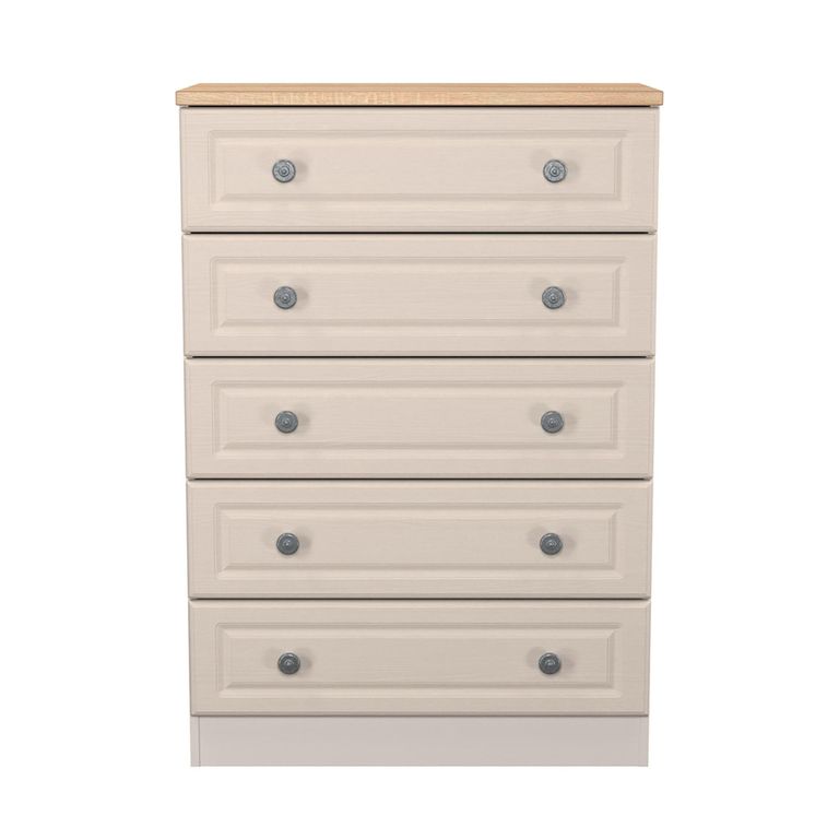 Norfolk Chest - 5 Drawer - Cashmere and Oak