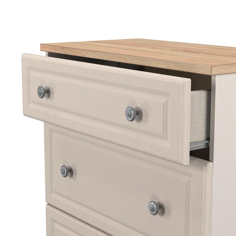Norfolk Chest - Deep - 3 Drawer - Cashmere and Oak