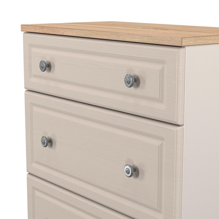 Norfolk Chest - Deep - 3 Drawer - Cashmere and Oak