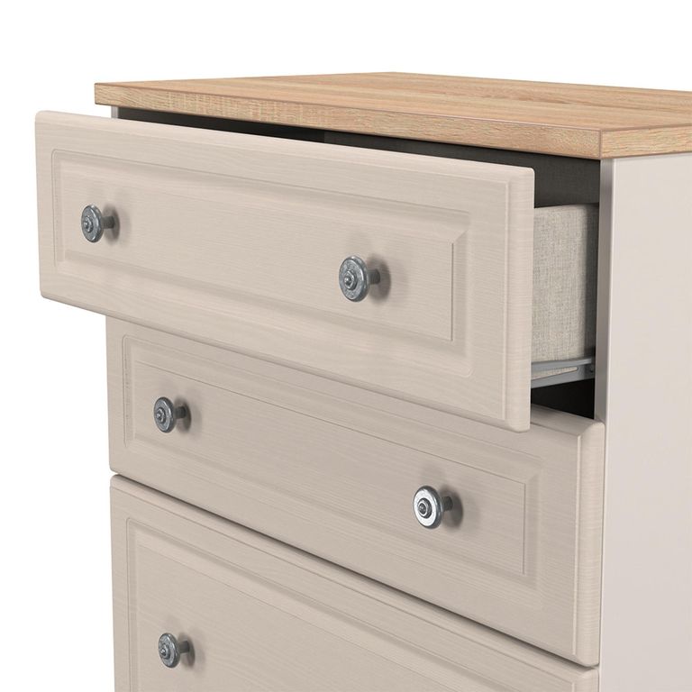 Norfolk Chest - Deep - 4 Drawer - Cashmere and Oak