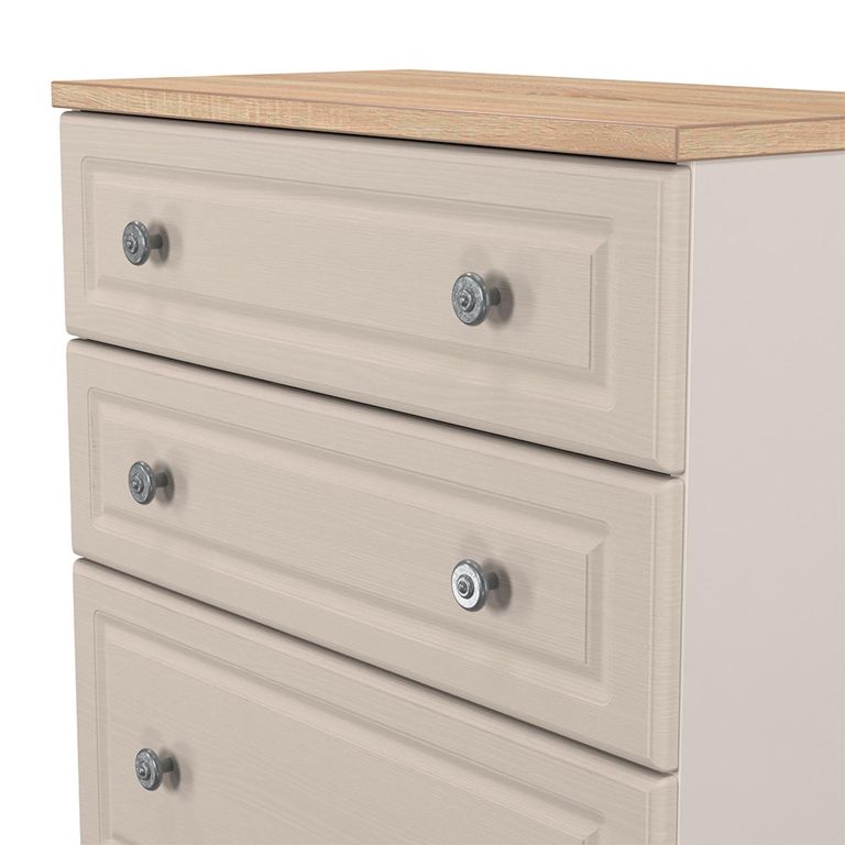 Norfolk Chest - Deep - 4 Drawer - Cashmere and Oak