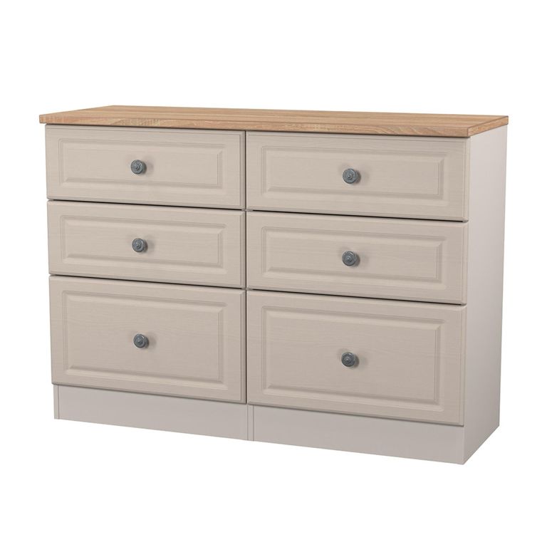 Norfolk Chest - Midi - 6 Drawer - Cashmere and Oak