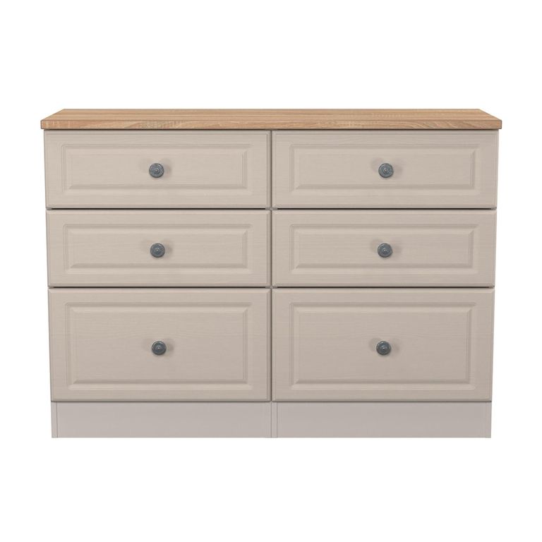 Norfolk Chest - Midi - 6 Drawer - Cashmere and Oak