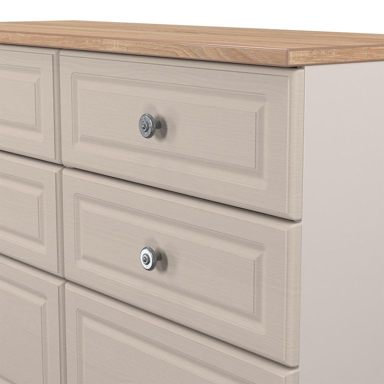 Norfolk Chest - Midi - 6 Drawer - Cashmere and Oak