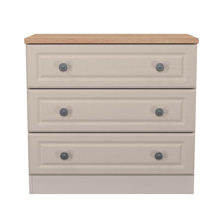 Norfolk Chest - Small - 3 Drawer - Cashmere and Oak
