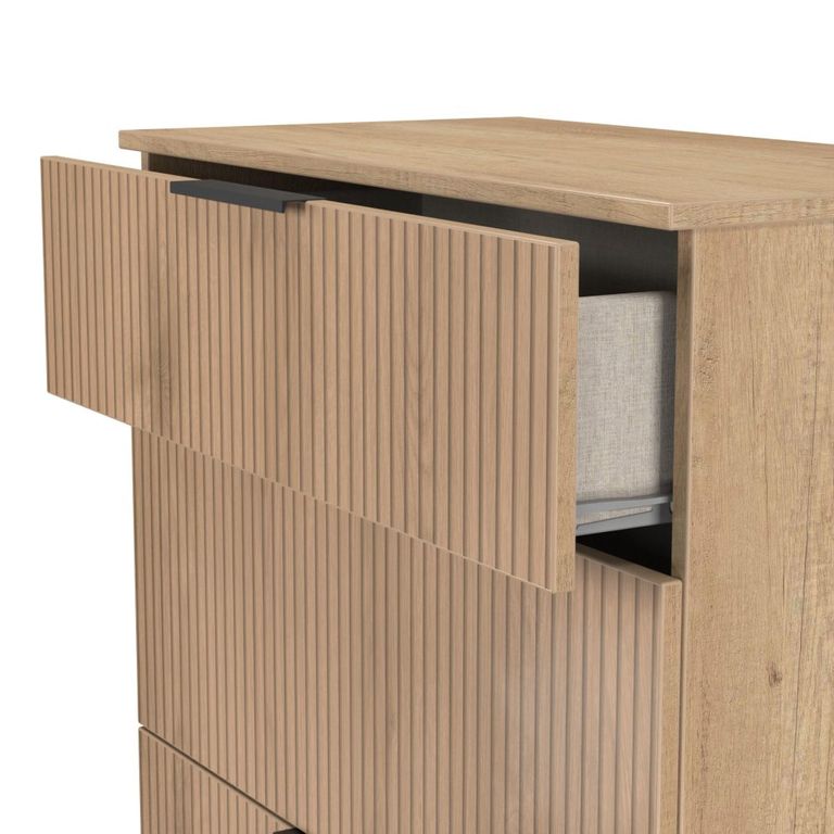 Java Fluted Chest - 3 Drawer - Deep - Natural and Nebraska