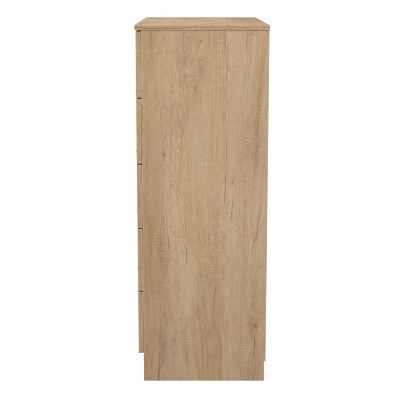 Java Fluted Chest - 5 Drawer - Wide - Natural and Nebraska