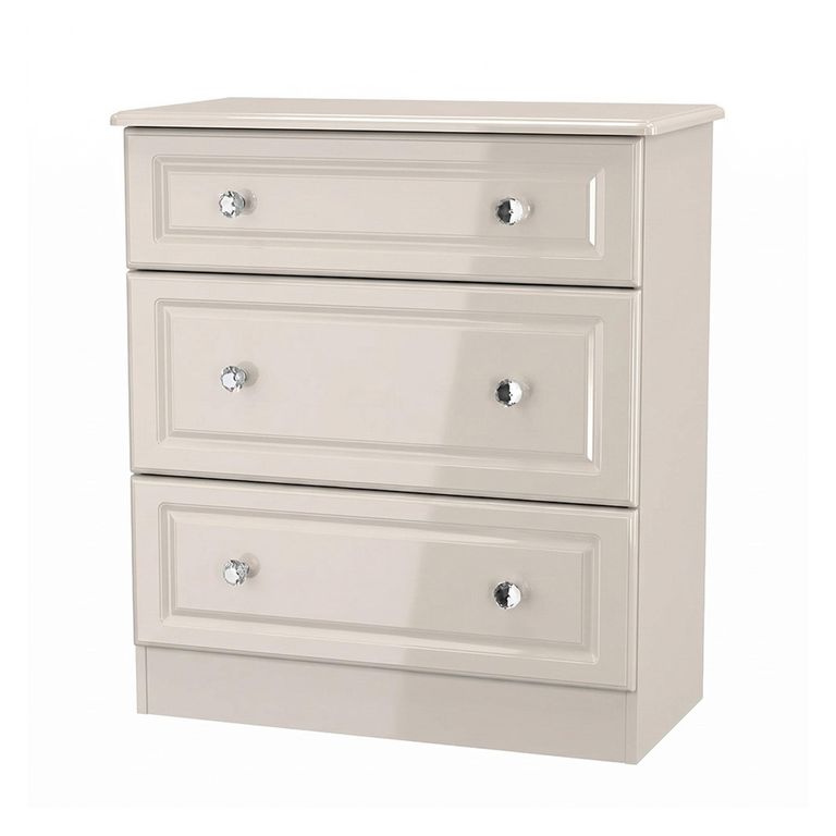 Balmoral Chest - 3 Drawer - Deep - Cashmere