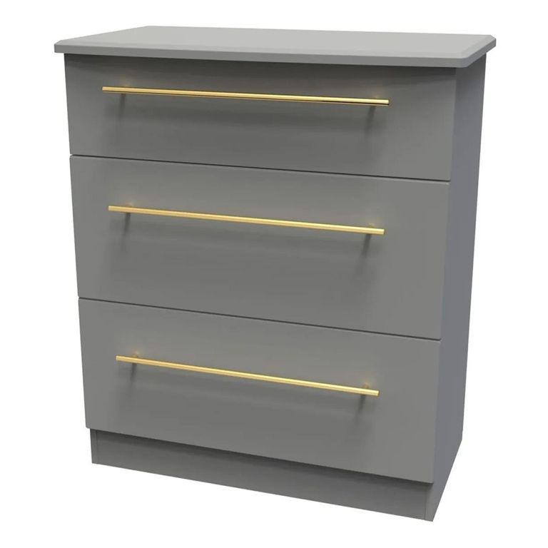 Haworth Chest - 3 Drawer - Small - Grey