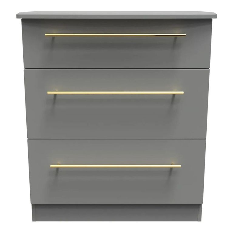 Haworth Chest - 3 Drawer - Small - Grey