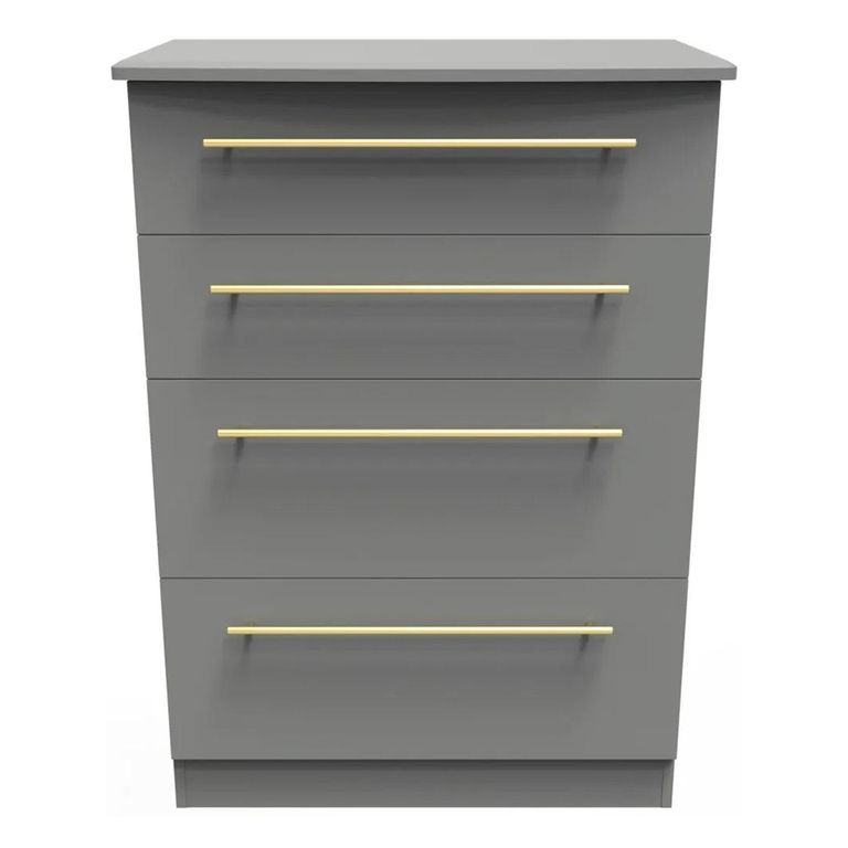 Haworth Chest - 4 Drawer Deep - Grey