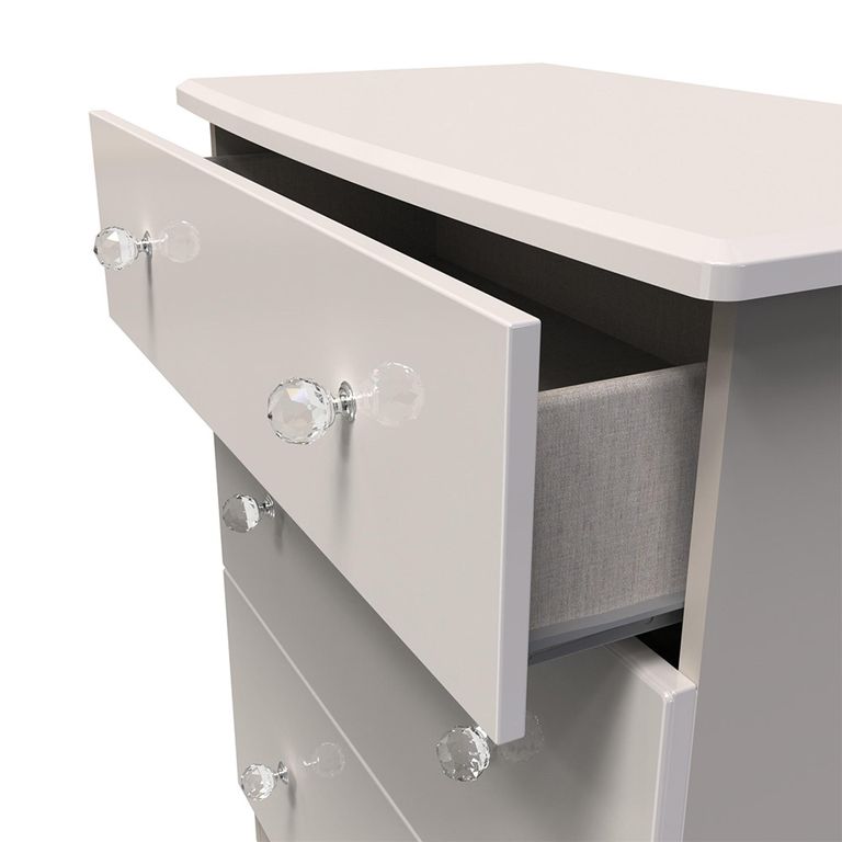 Lumiere Chest - Deep - 3 Drawer - Cashmere Gloss