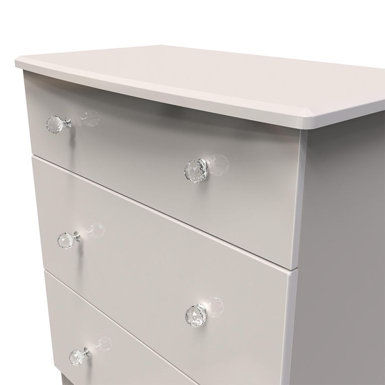 Lumiere Chest - Deep - 3 Drawer - Cashmere Gloss