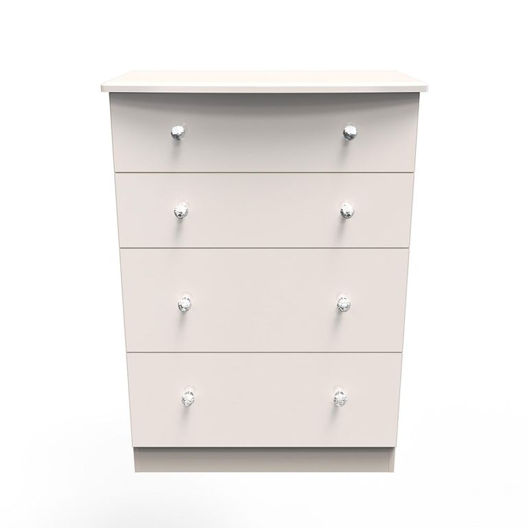 Lumiere Chest - Deep - 4 Drawer - Cashmere Gloss