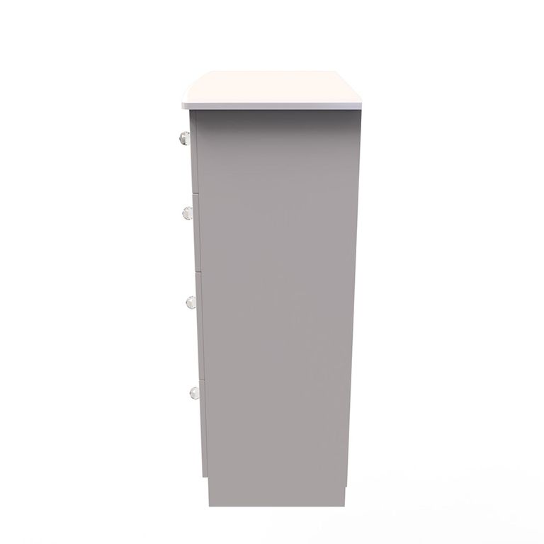 Lumiere Chest - Deep - 4 Drawer - Cashmere Gloss