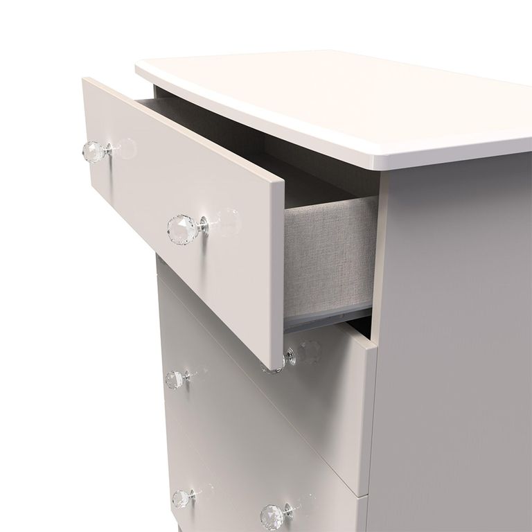 Lumiere Chest - Deep - 4 Drawer - Cashmere Gloss