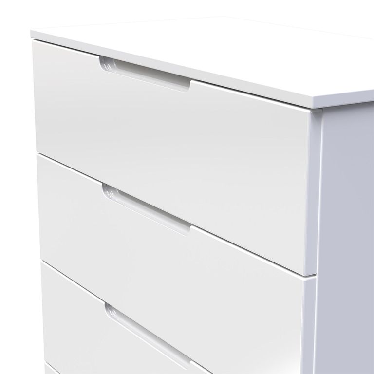 Milan Chest - 4 Drawer - White Gloss