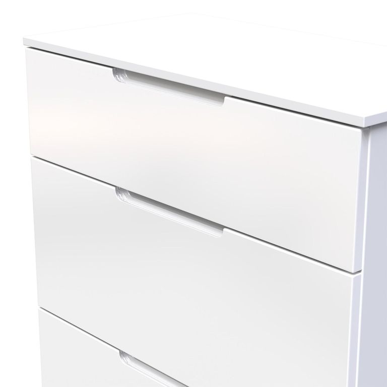 Milan Chest - Deep - 3 Drawer - White Gloss