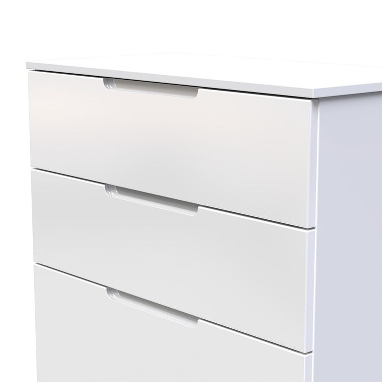 Milan Chest - Deep - 4 Drawer - White Gloss