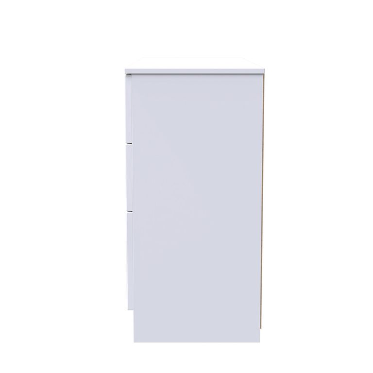 Milan Chest - Midi - 6 Drawer - White Gloss