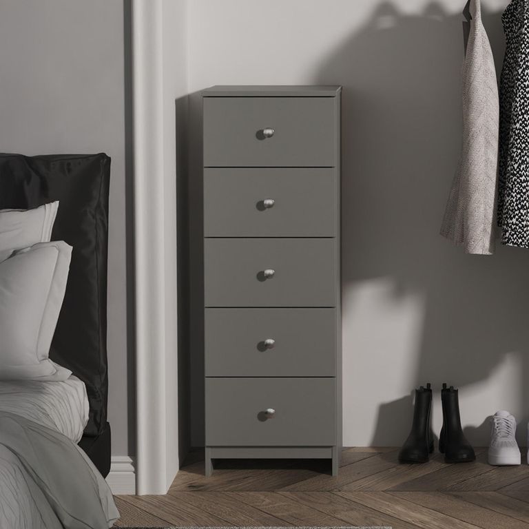 Yarmouth Chest - 5 Drawer - Narrow - Dusk Grey