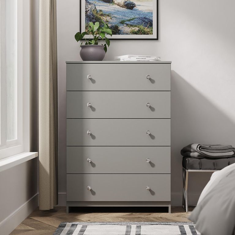 Yarmouth Chest - 5 Drawer - Wide - Dusk Grey