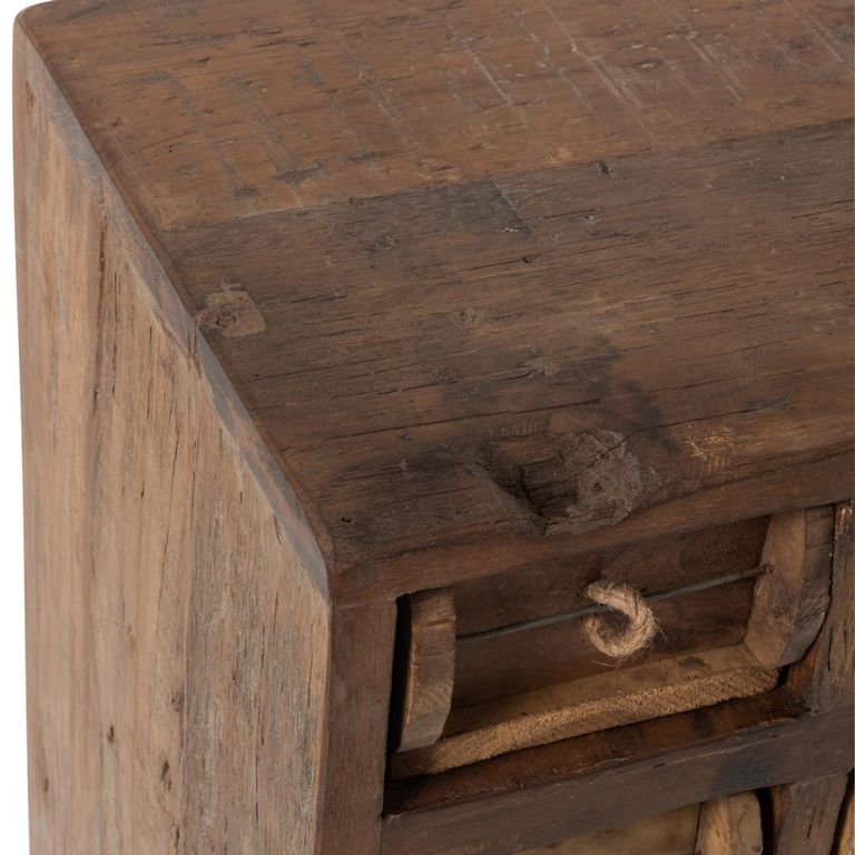 Accent Chest - Multi Drawers - Tall - Rough - Brown Recycled Sleeper Wood