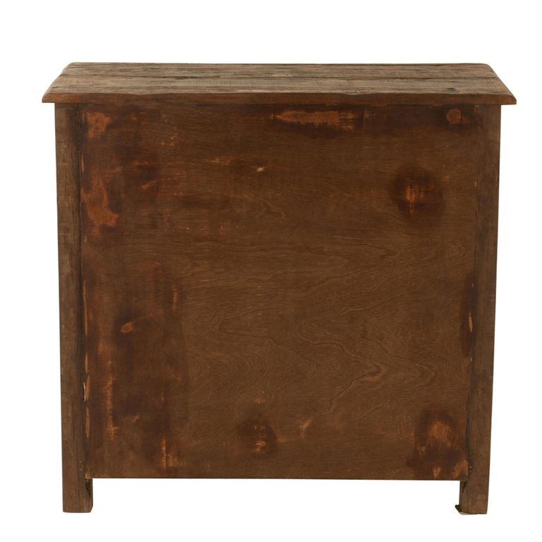 Chest - 3 Drawer - Narrow - Vintage Brown Recycled Sleeper Wood