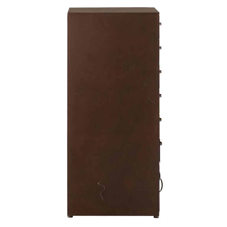 Vade Chest - Multi Drawers - Industrial Style - Tall - Rust Brown Metal