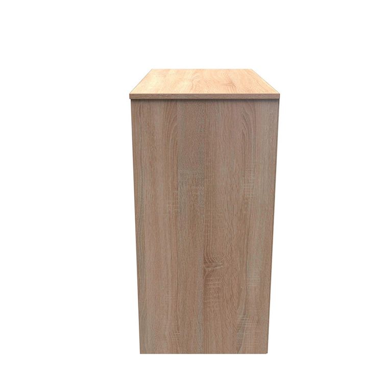 Monaco Chest - Deep - 3 Drawer - White Matt and Oak