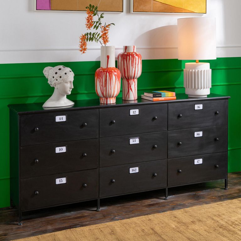 Cade Chest - Multi Drawers - Large - Black Metal
