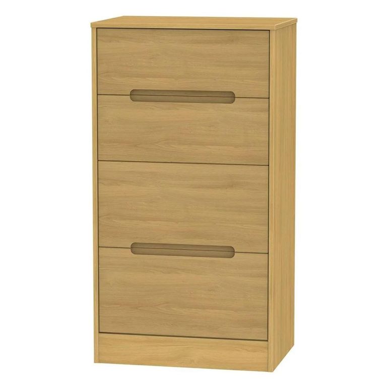Monaco Chest - Deep Midi - 4 Drawer - Modern Oak