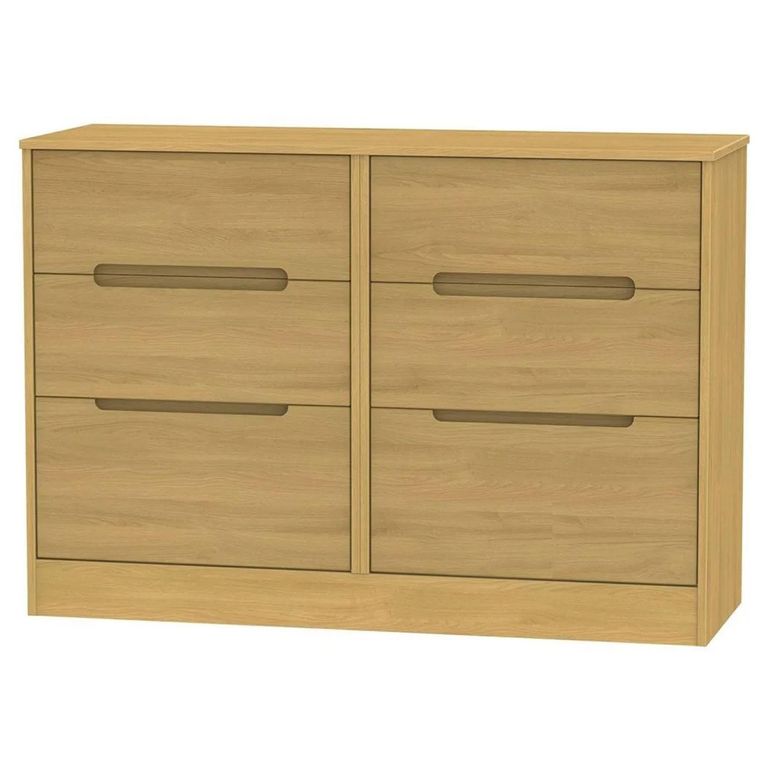Monaco Chest - Midi - 6 Drawer - Modern Oak