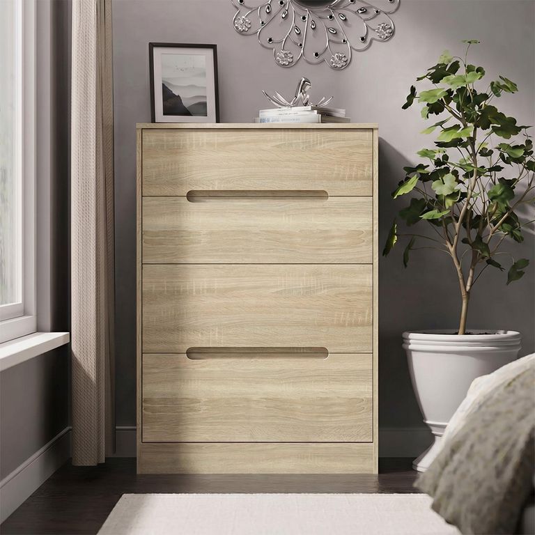 Monaco Chest - Deep Midi - 4 Drawer - Oak