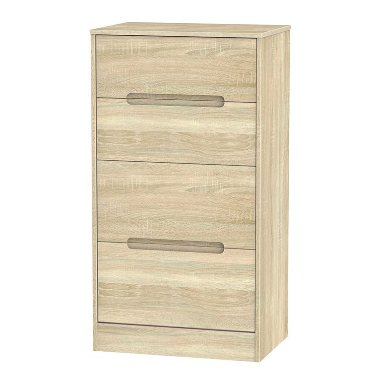 Monaco Chest - Deep Midi - 4 Drawer - Oak