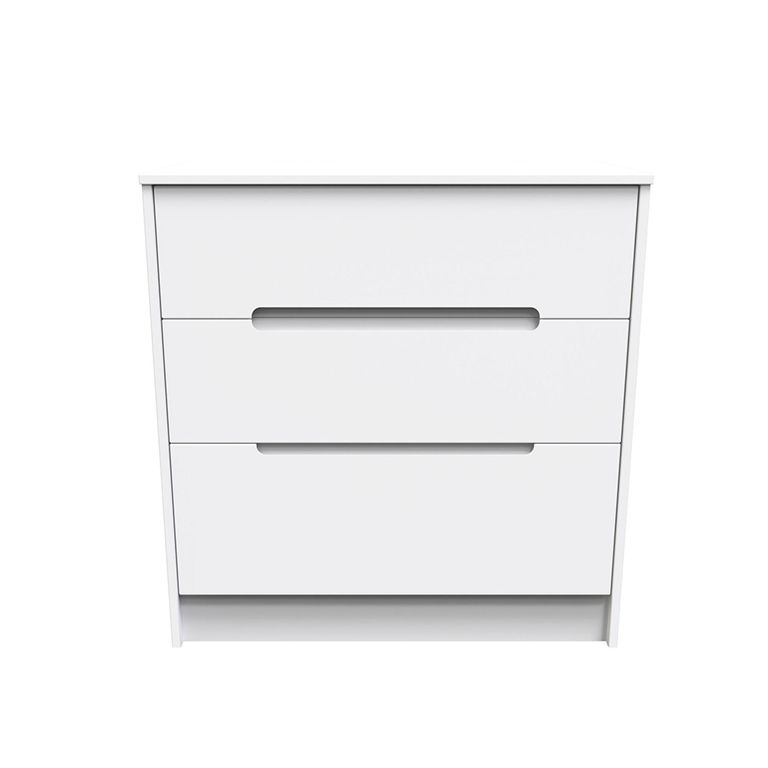 Monaco Chest - Deep - 3 Drawer - White
