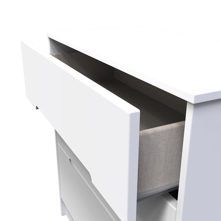 Monaco Chest - Deep - 3 Drawer - White
