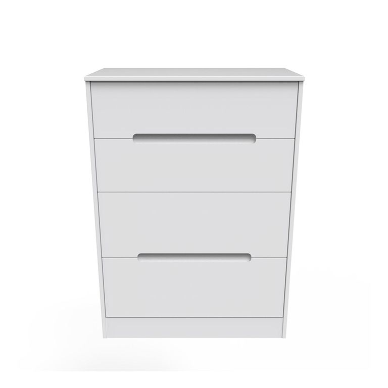 Monaco Chest - Deep - 4 Drawer - White