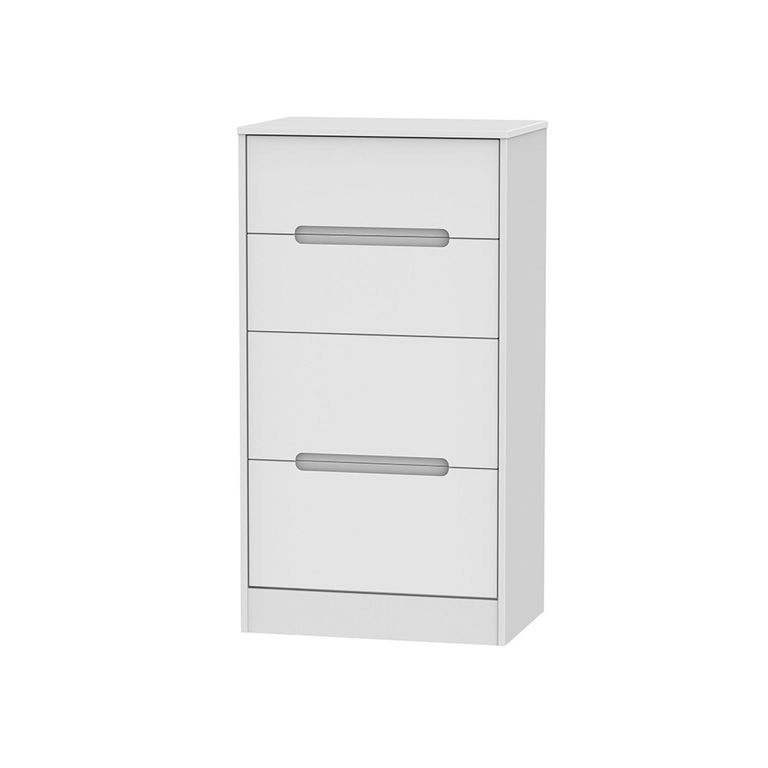 Monaco Chest - Deep Midi - 4 Drawer - White