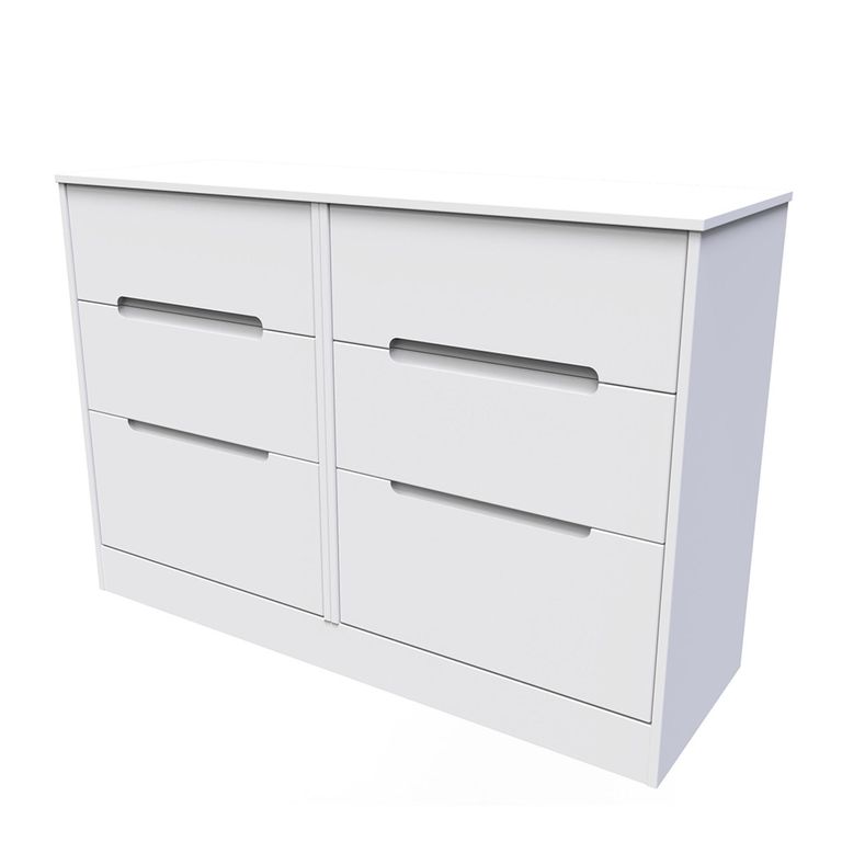 Monaco Chest - Midi - 6 Drawer - White