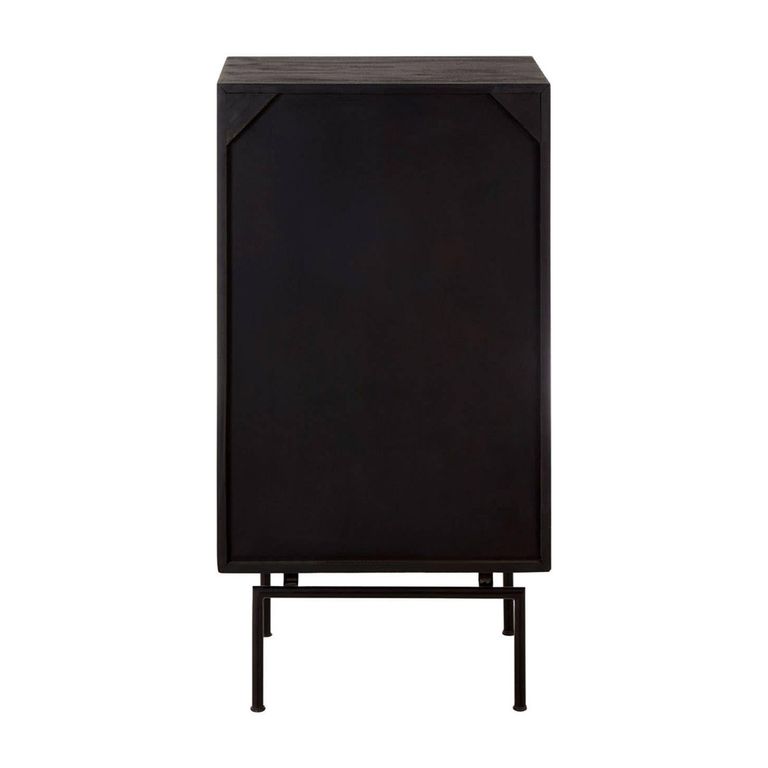 Boho Chest - 5 Drawer - Narrow - Black Mango Wood