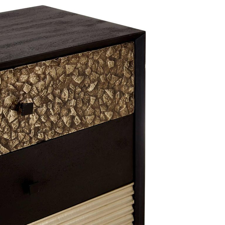 Boho Chest - 5 Drawer - Narrow - Black Mango Wood