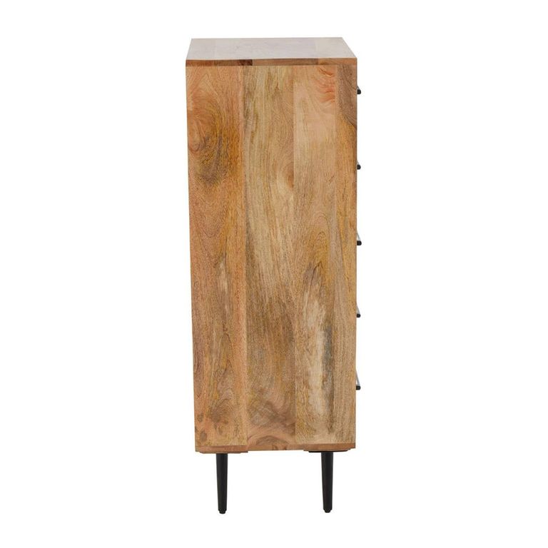 Boho Chest - 5 Drawer - Narrow - Mango Wood