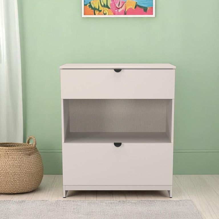 Bora Chest - 2 Drawer - Open Shelf - Deep - Kashmir Matt