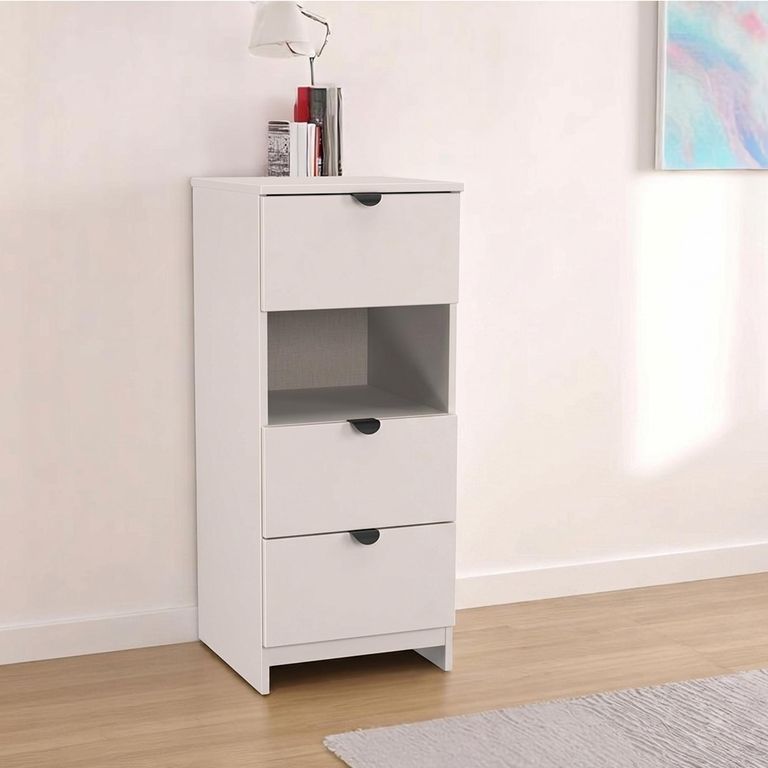 Bora Chest - 3 Drawer - Open Shelf - Kashmir Matt