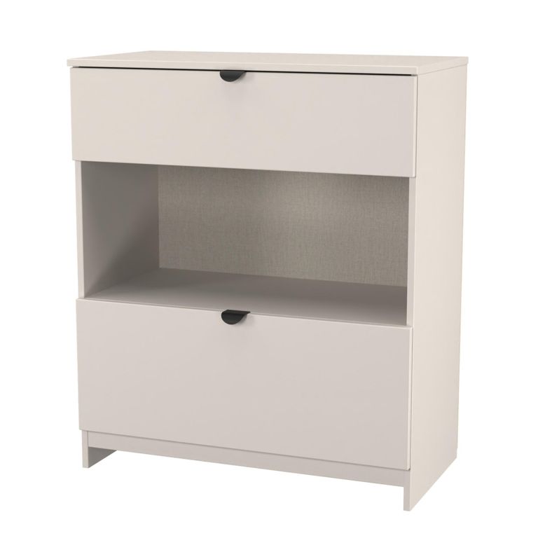 Bora Chest - 2 Drawer - Open Shelf - Deep - Kashmir Matt