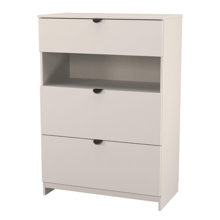 Bora Chest - 3 Drawer - Open Shelf - Deep - Kashmir Matt